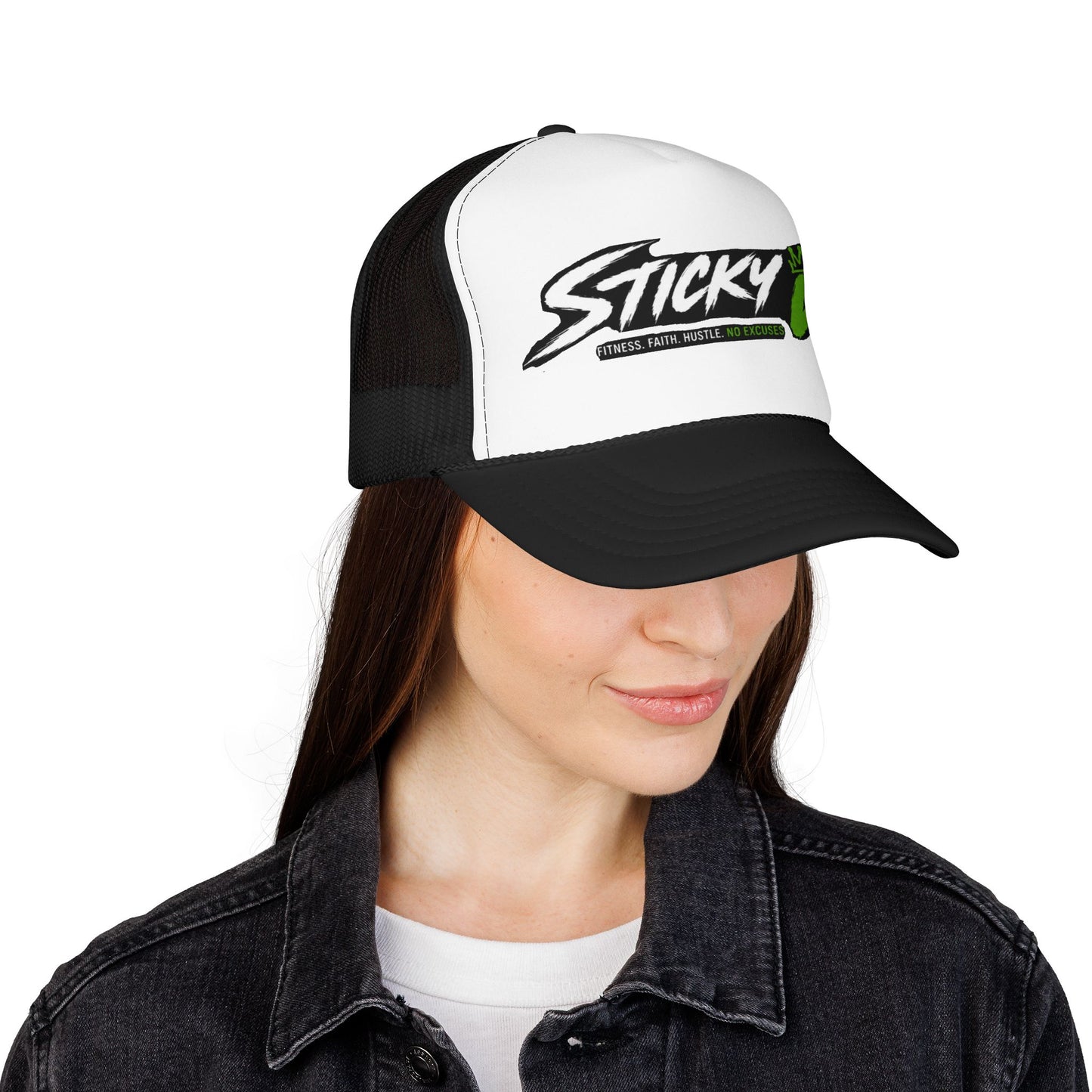Sticky W Foam Trucker Hat — Athletic Logo Mesh Cap