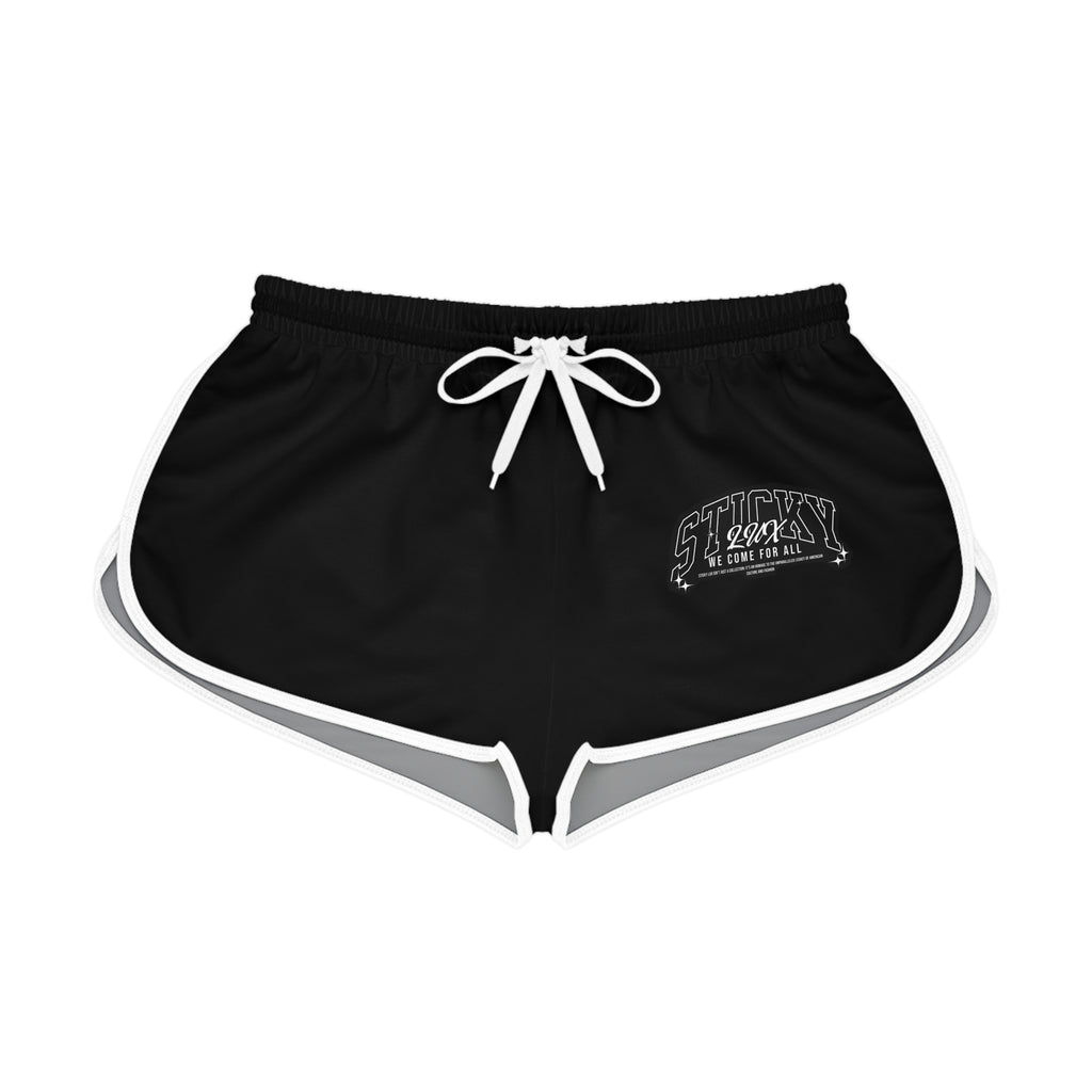 Black 'Sticky' Relaxed Women's Running Shorts — Casual Lounge & Gym Shorts