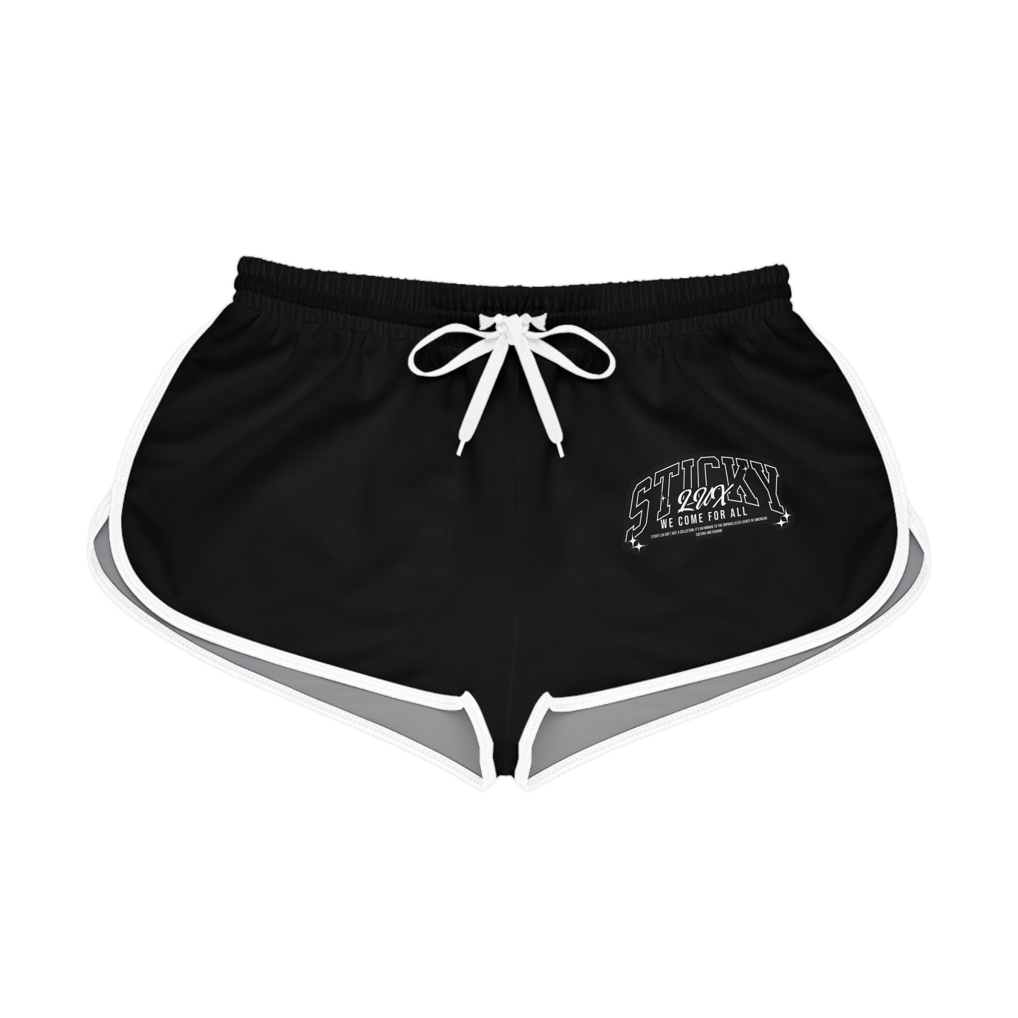 Black 'Sticky' Relaxed Women's Running Shorts — Casual Lounge & Gym Shorts