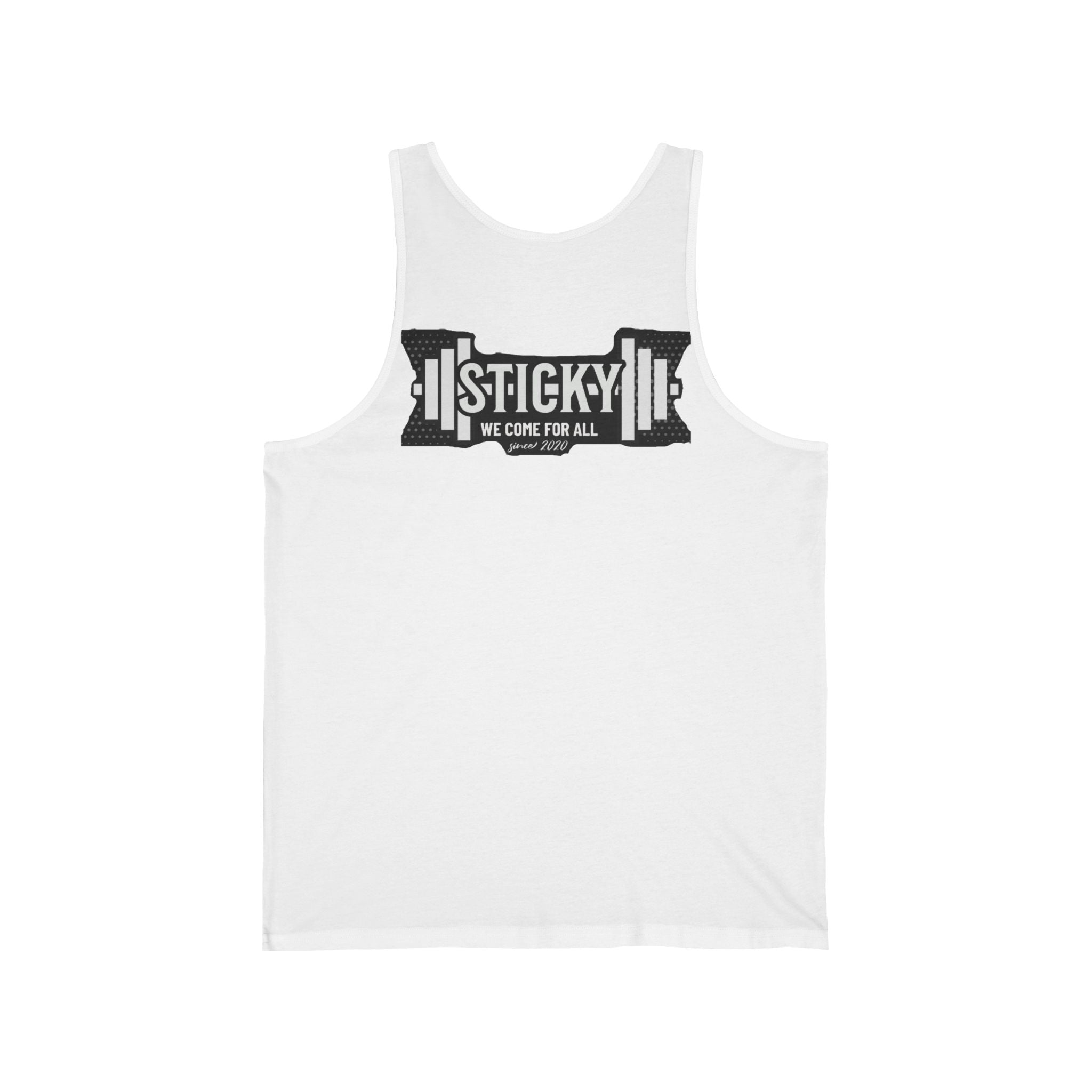 Sticky 2OK Weightlifting Tank — “We Come For All” Gym Tank Top