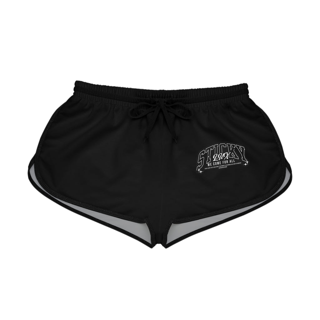 Black 'Sticky' Relaxed Women's Running Shorts — Casual Lounge & Gym Shorts