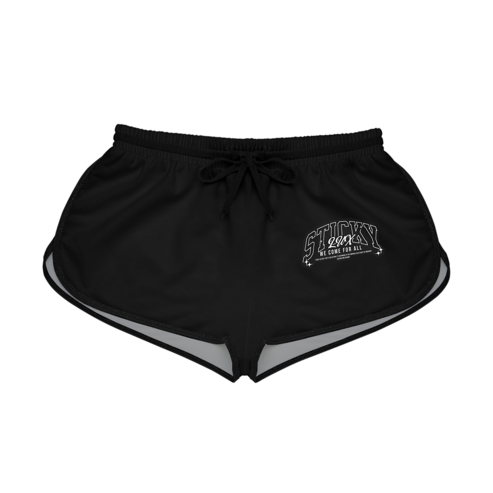 Black 'Sticky' Relaxed Women's Running Shorts — Casual Lounge & Gym Shorts