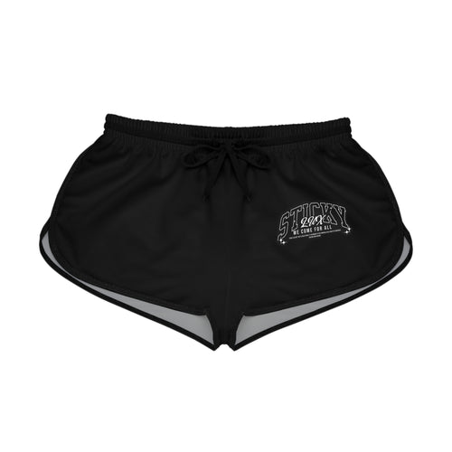 Black 'Sticky' Relaxed Women's Running Shorts — Casual Lounge & Gym Shorts