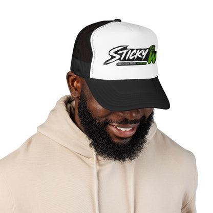 Sticky W Foam Trucker Hat — Athletic Logo Mesh Cap