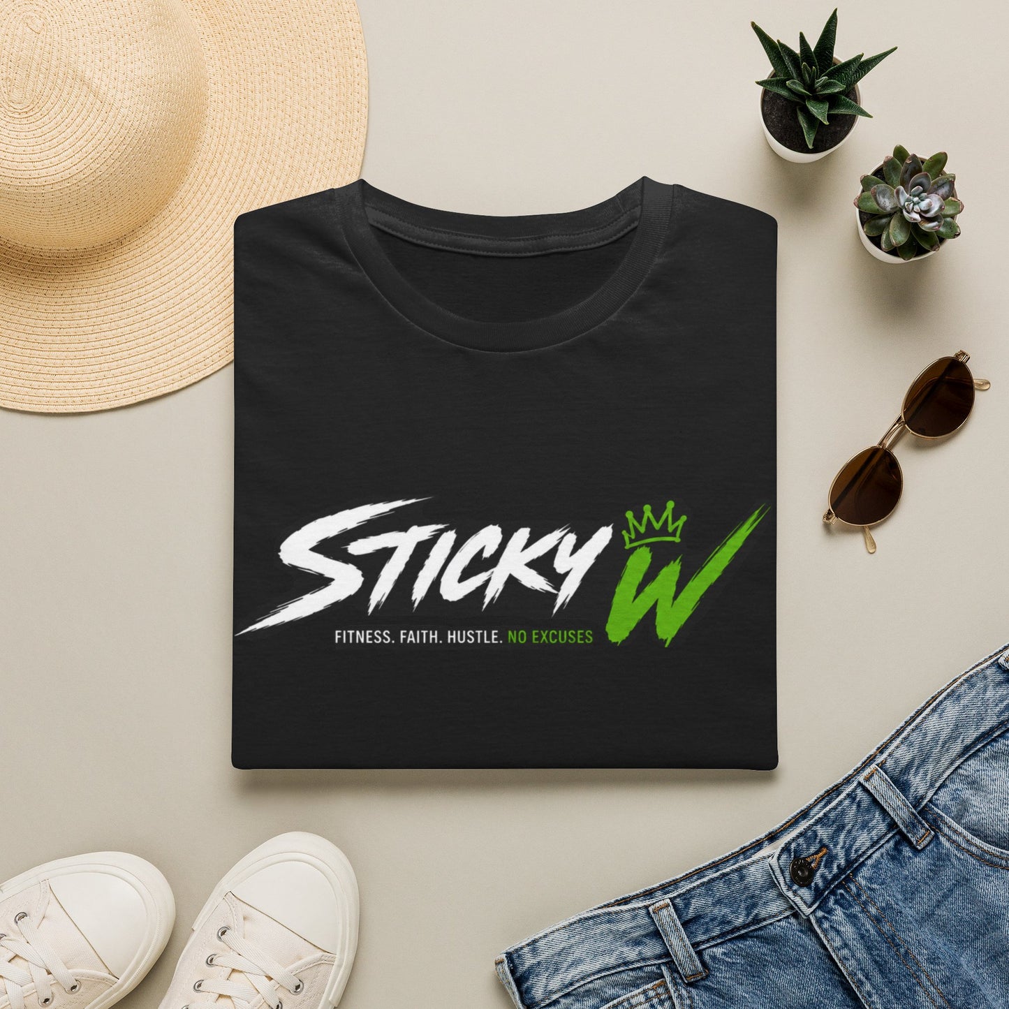 Sticky W Logo T-Shirt — Athletic Streetwear Graphic Tee