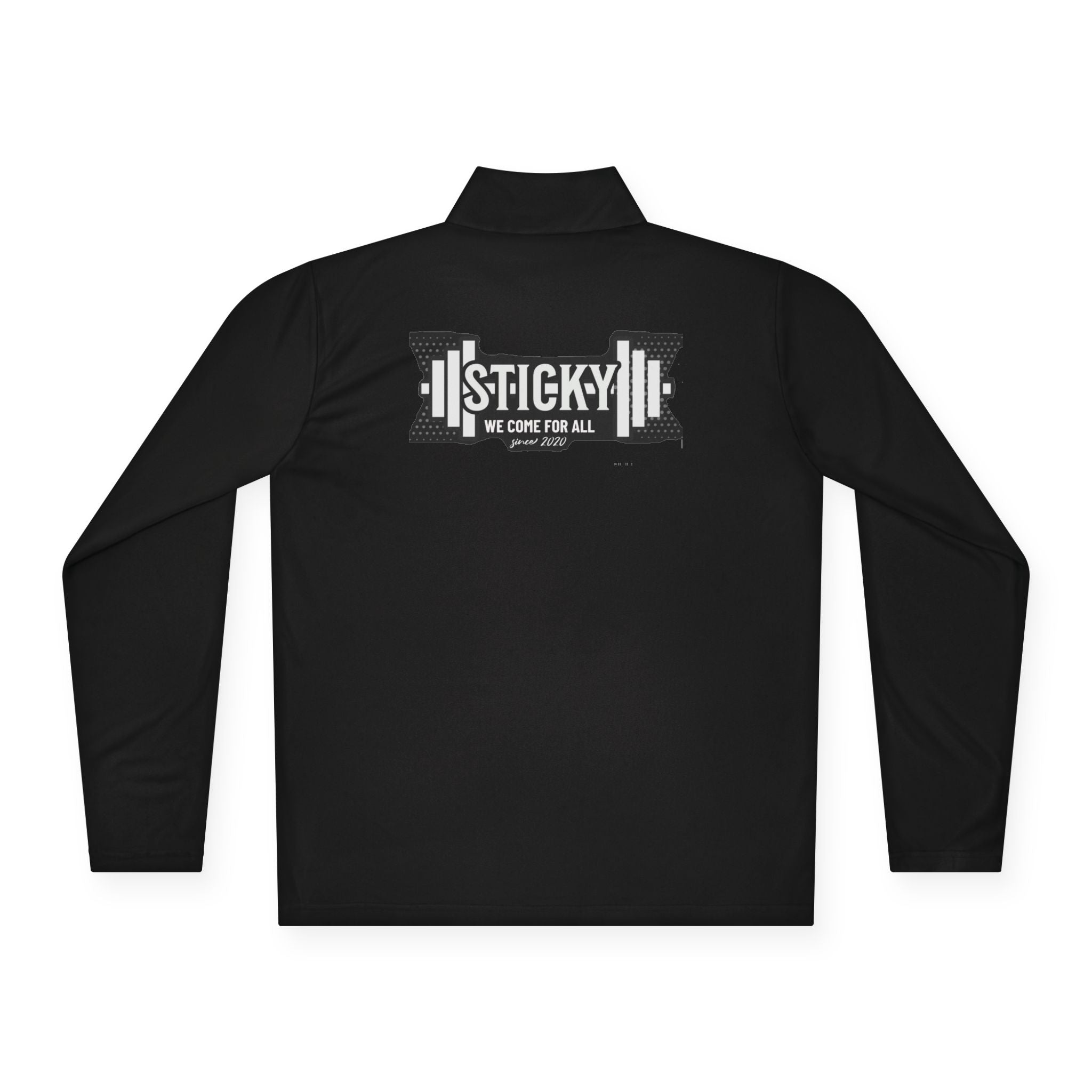 Quarter-Zip Pullover — "Sticky" Logo Athletic Jacket
