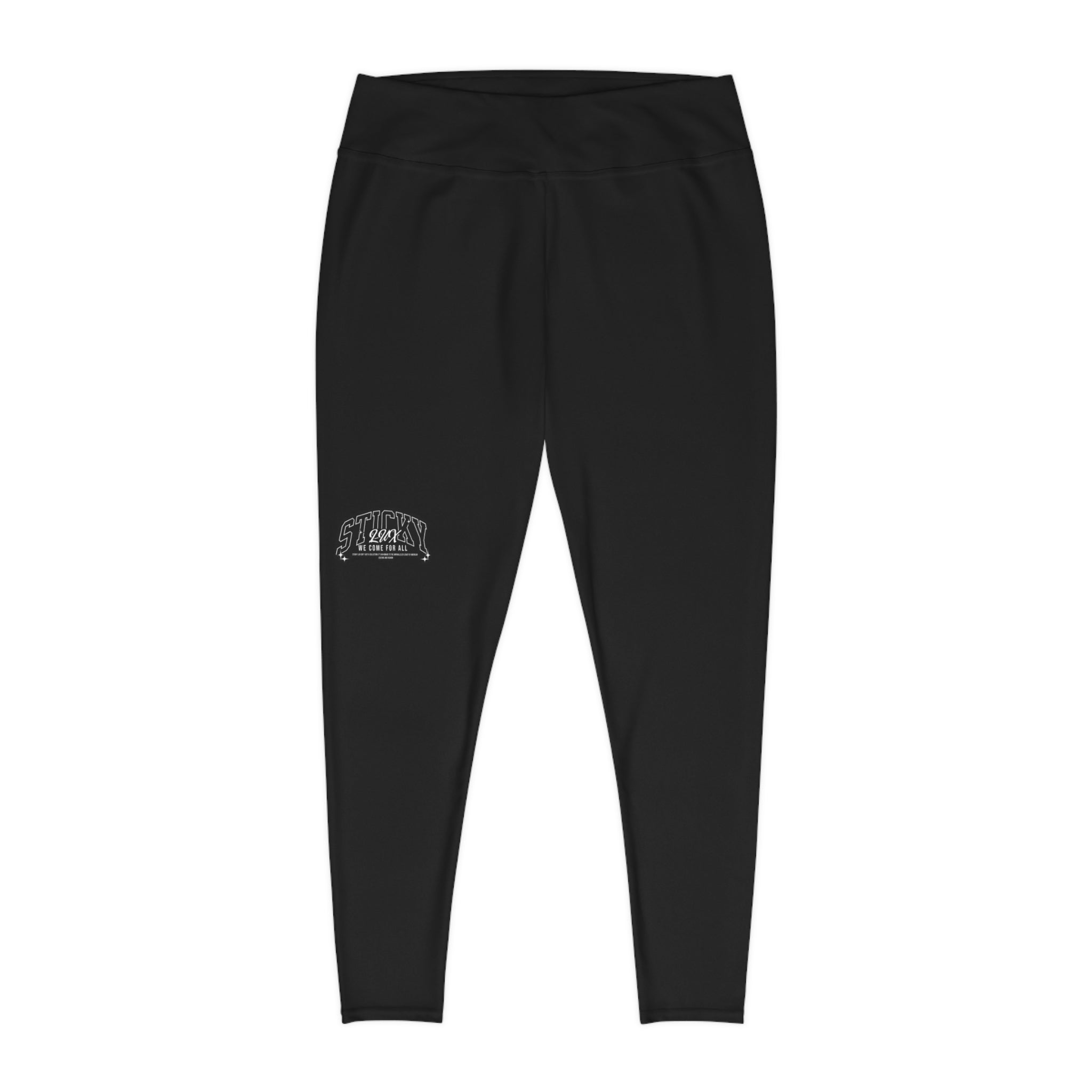 Plus Size Black Leggings — High-Waist All-Over Print Comfortable Activewear