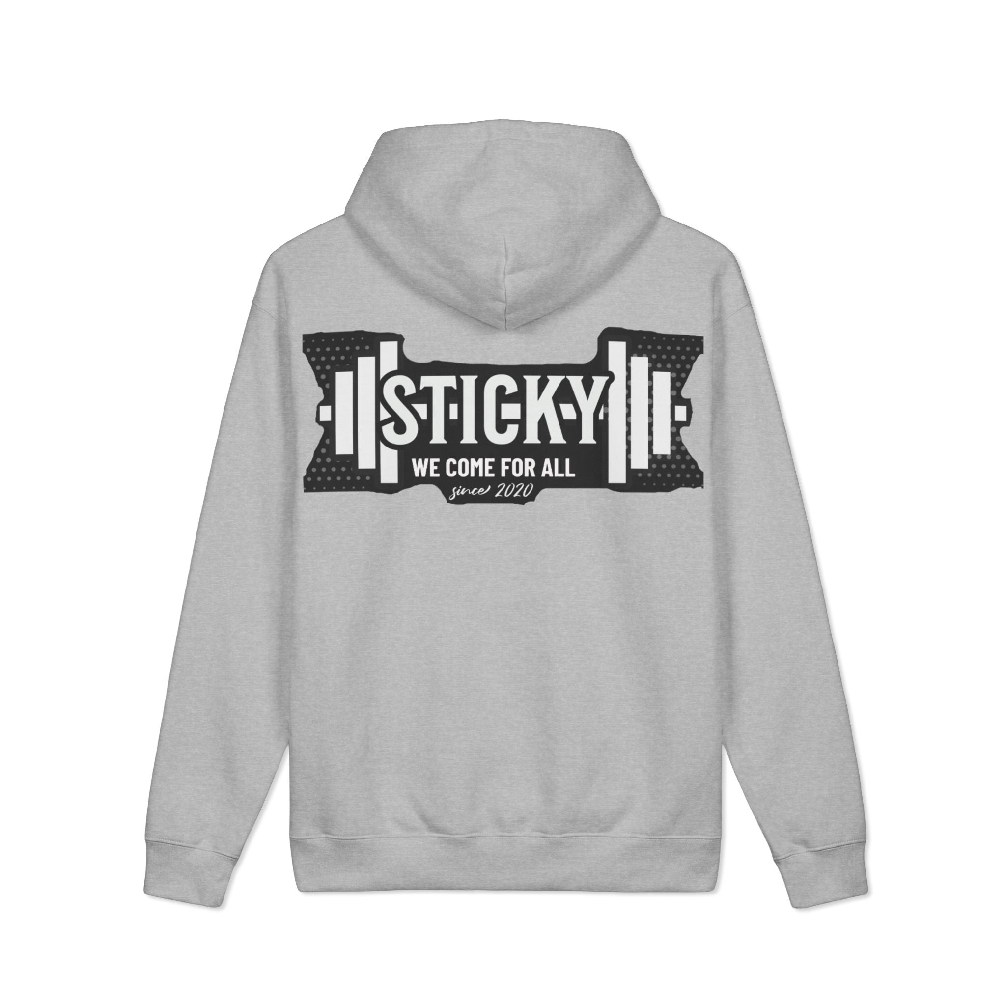 Sticky Barbell Hoodie – 'We Come For All'