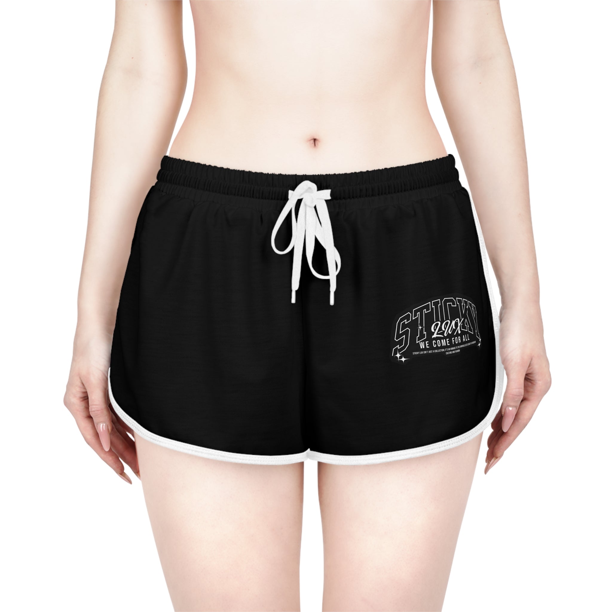 Black 'Sticky' Relaxed Women's Running Shorts — Casual Lounge & Gym Shorts