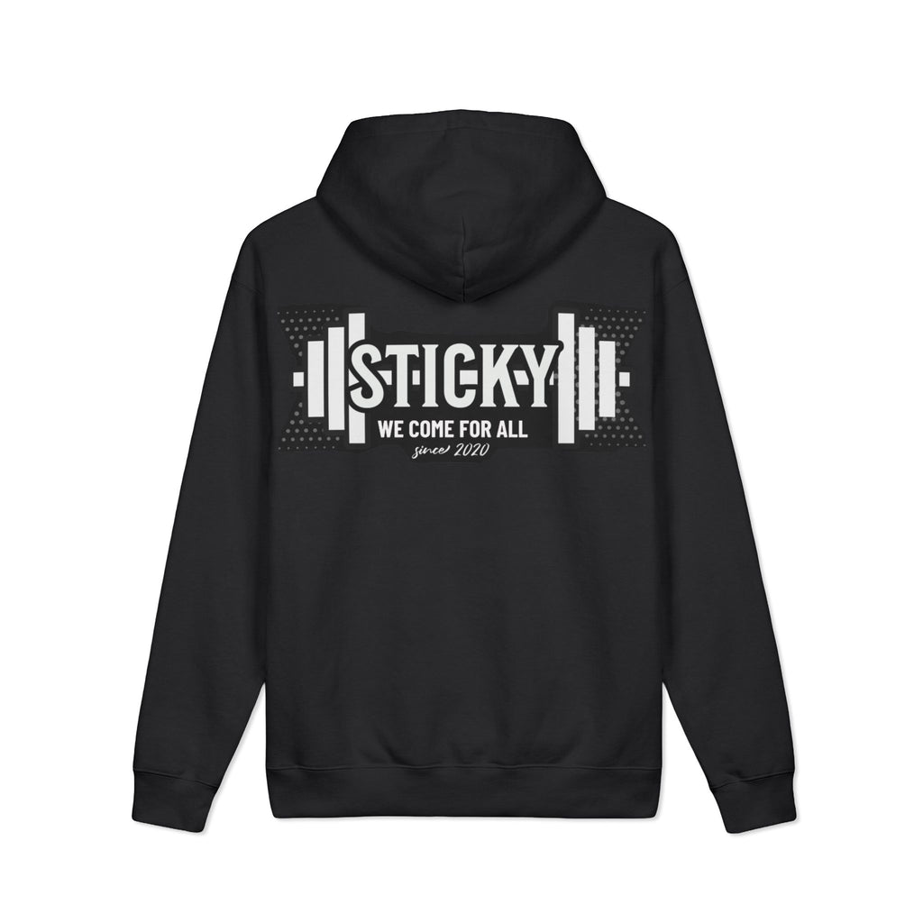 Sticky Barbell Hoodie – 'We Come For All'