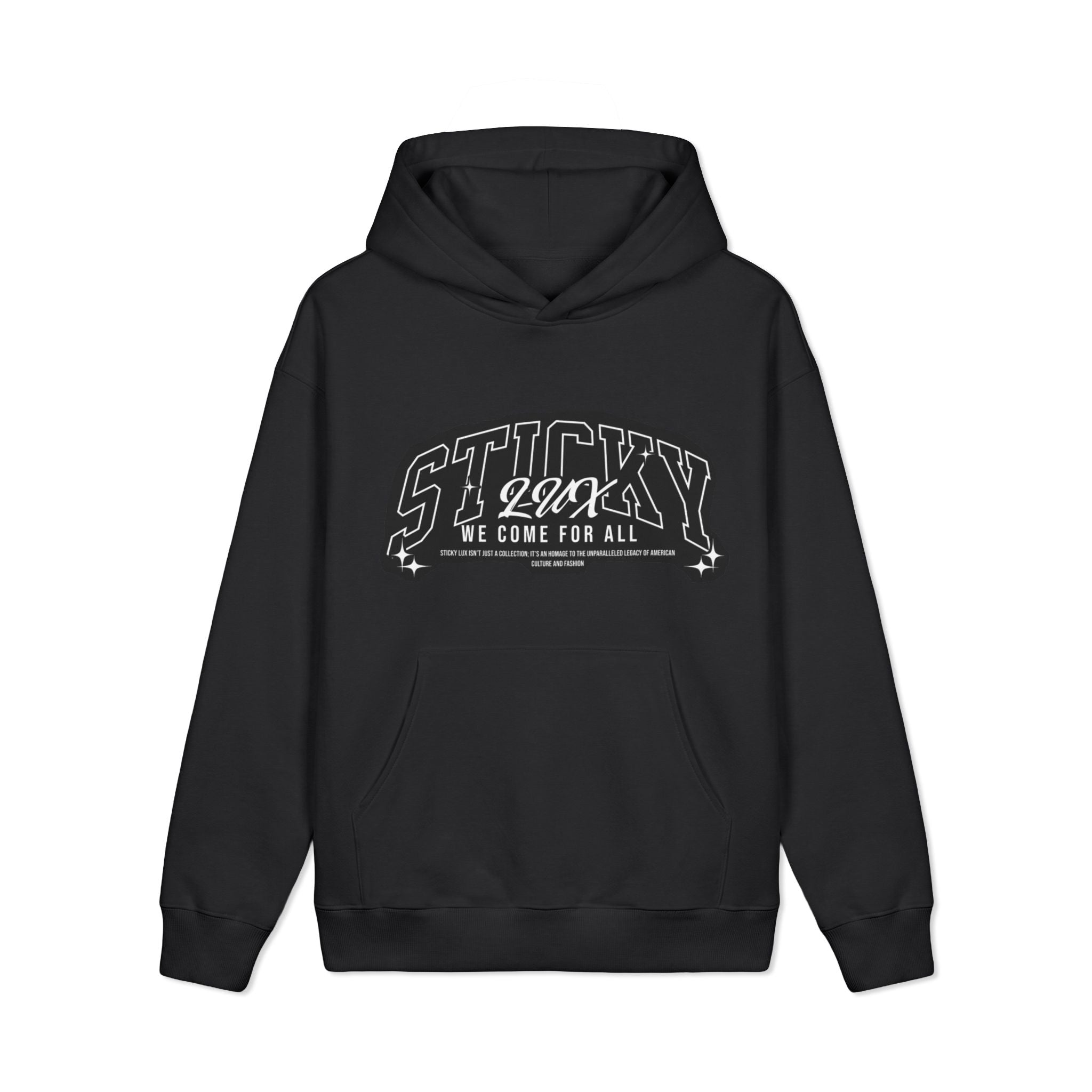 Sticky Barbell Hoodie – 'We Come For All'