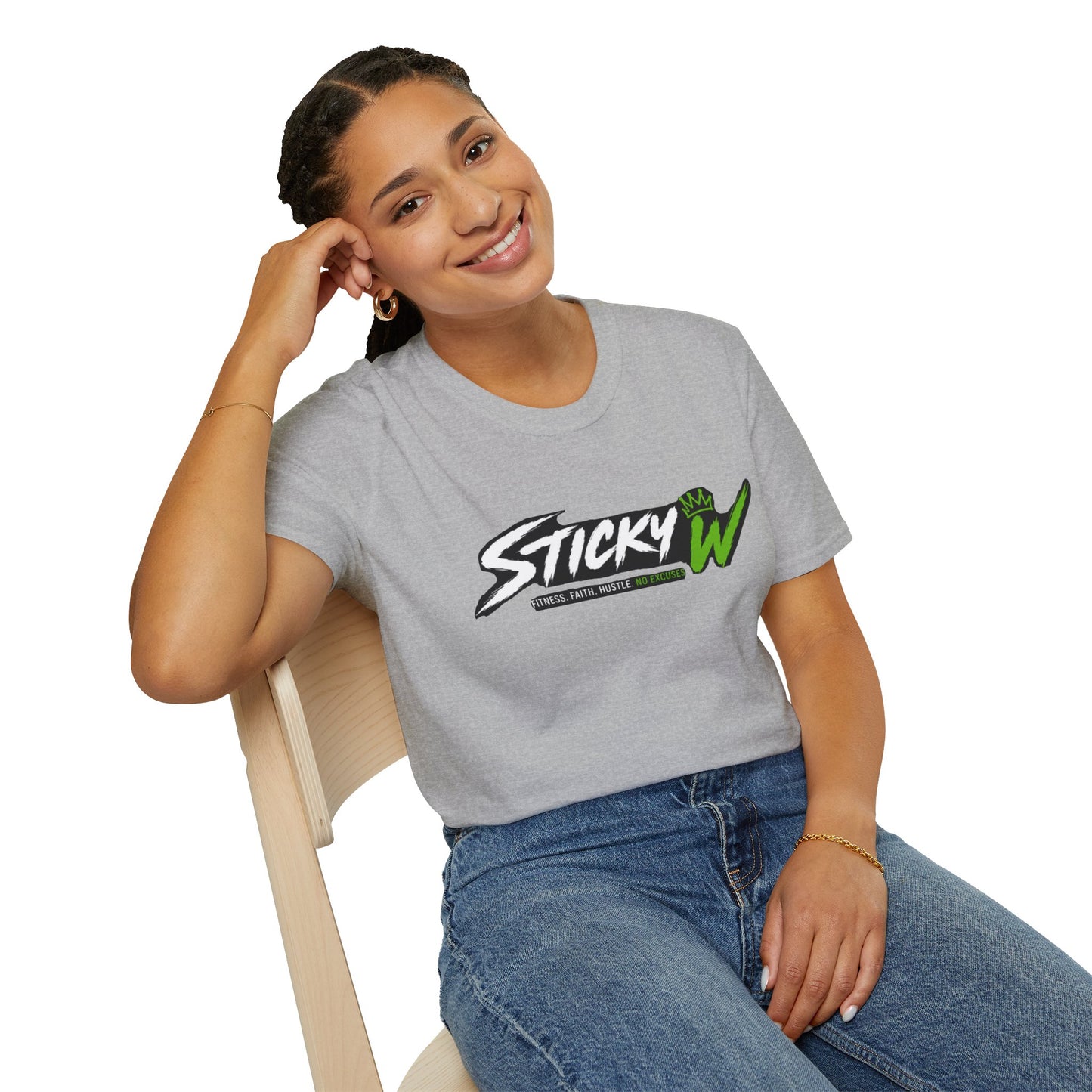 Sticky W Logo T-Shirt — Athletic Streetwear Graphic Tee