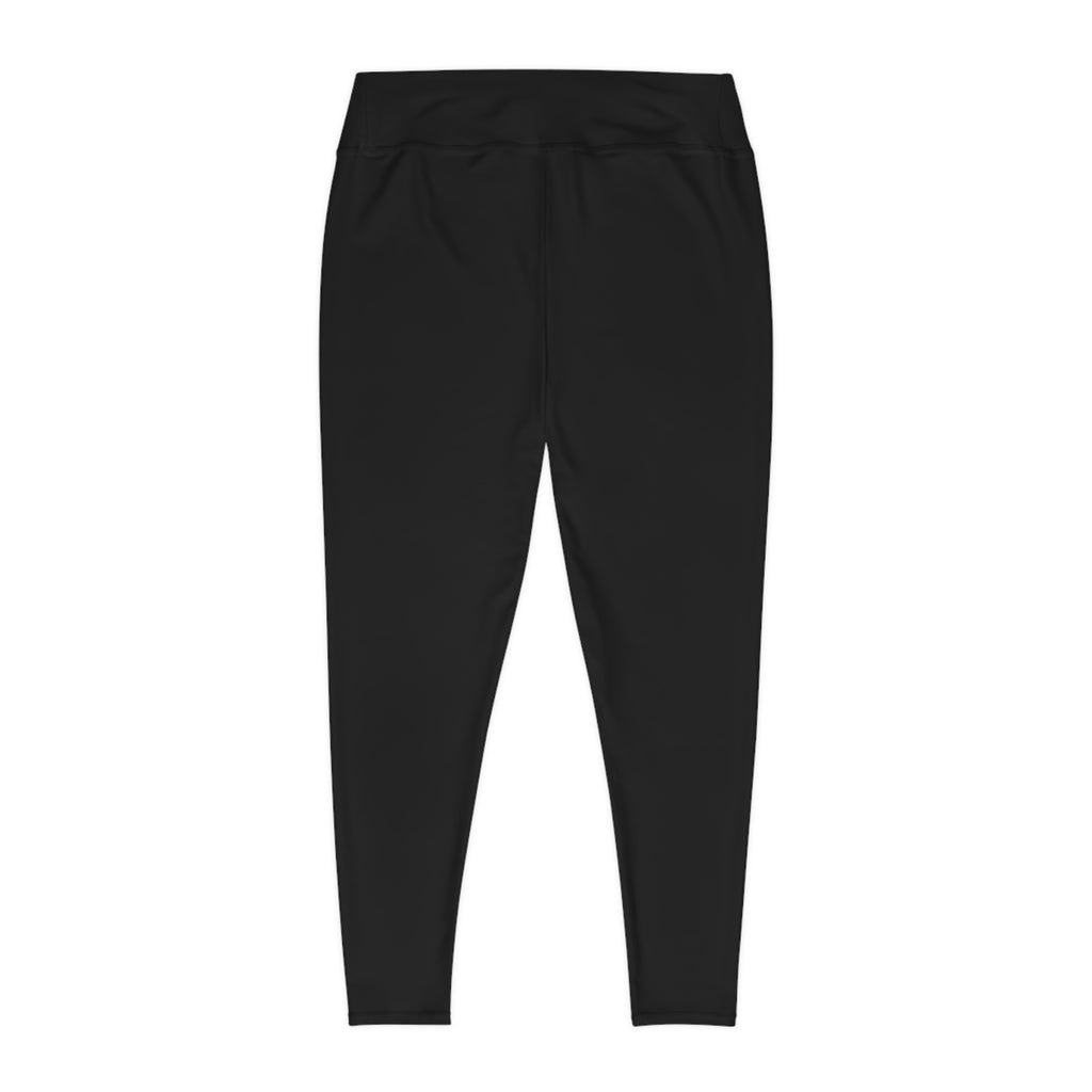 Plus Size Black Leggings — High-Waist All-Over Print Comfortable Activewear
