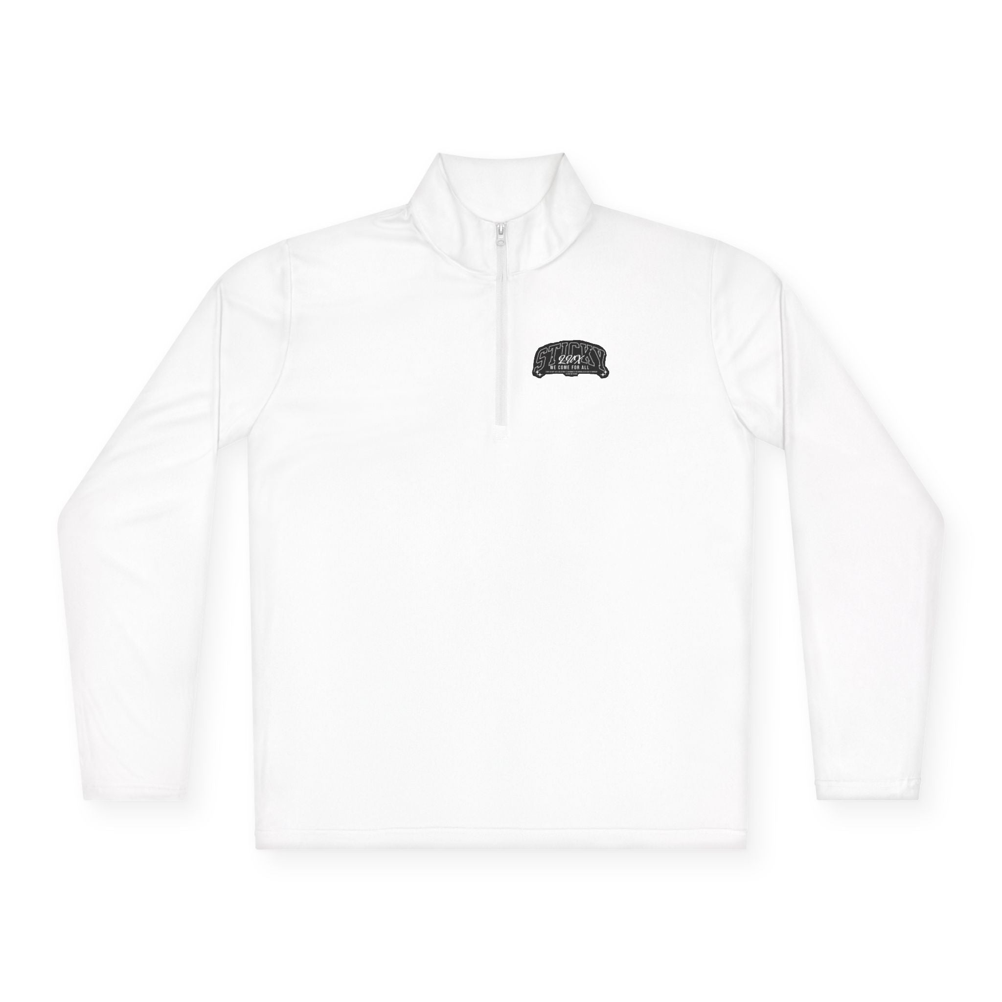 Quarter-Zip Pullover — "Sticky" Logo Athletic Jacket