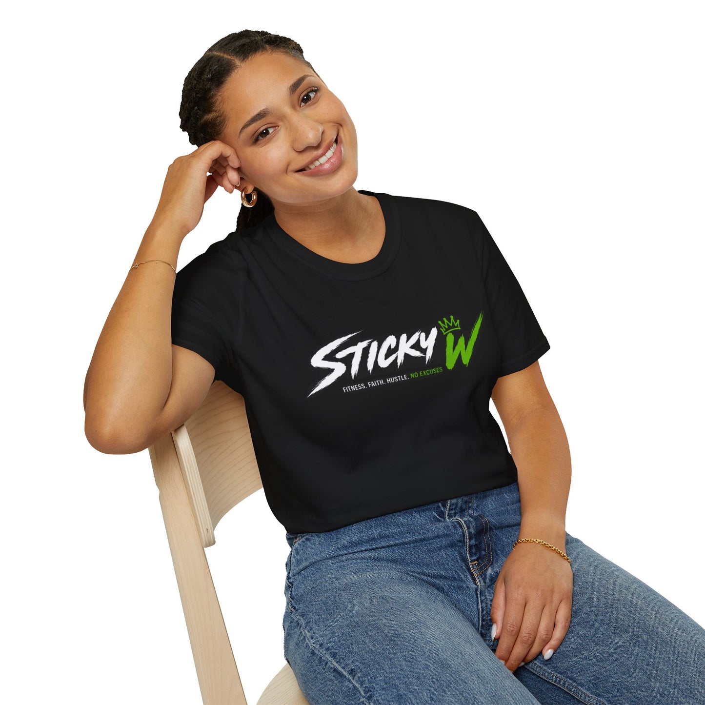 Sticky W Logo T-Shirt — Athletic Streetwear Graphic Tee