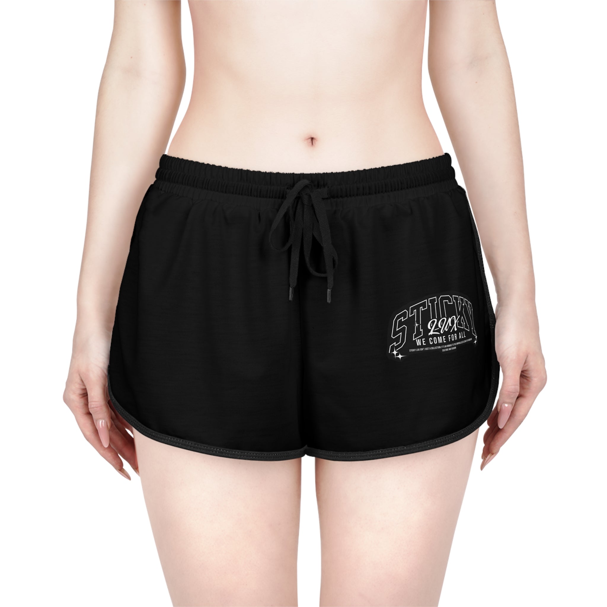 Black 'Sticky' Relaxed Women's Running Shorts — Casual Lounge & Gym Shorts